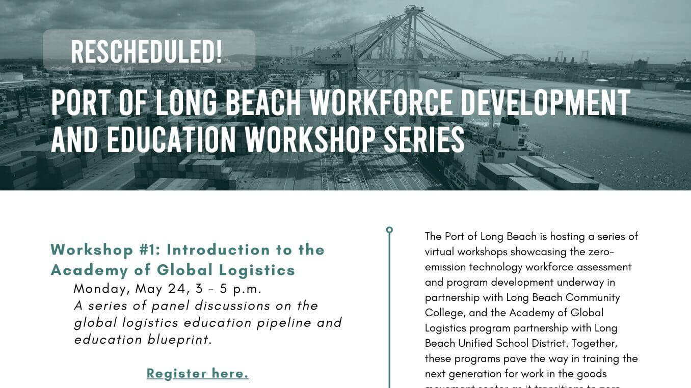 Port of Long Beach Virtual Workshops Flyer