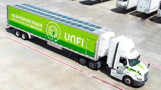 UNFI truck with electric TRU